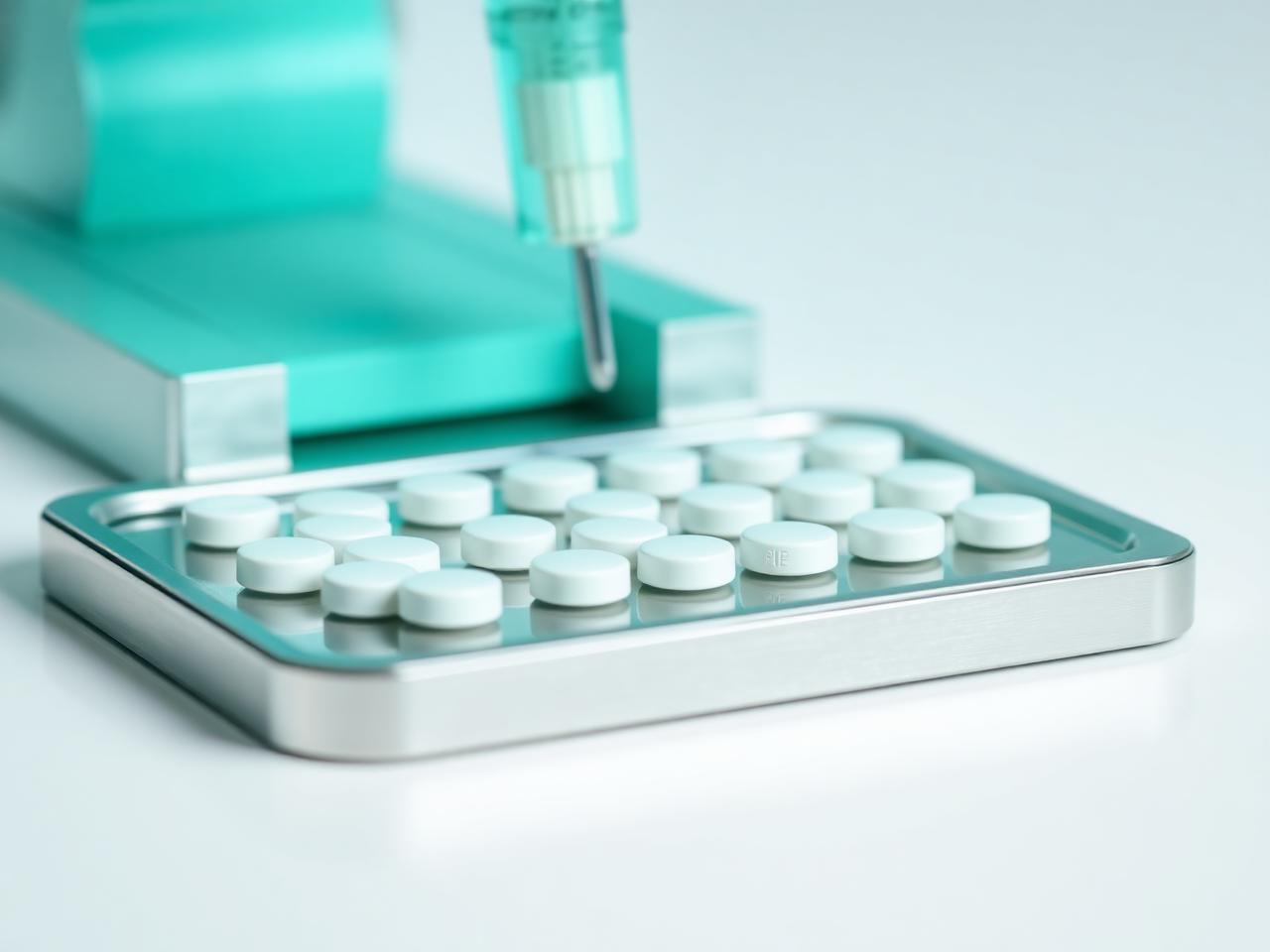Pharmaceutical tablets under careful visual inspection